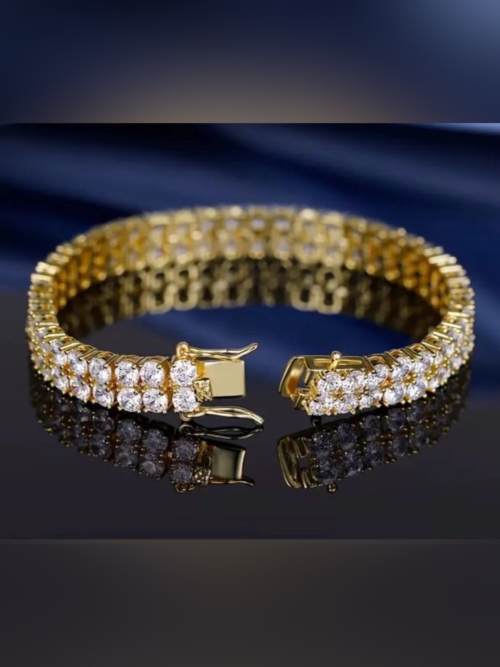 Double Strand Cubic Zirconia Tennis Bracelet Bracelet